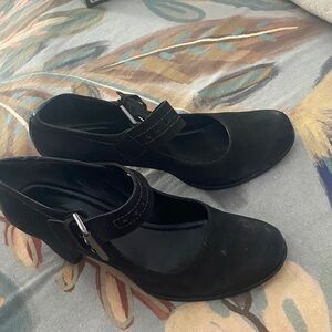 Ecco Black Mary Jane Flats